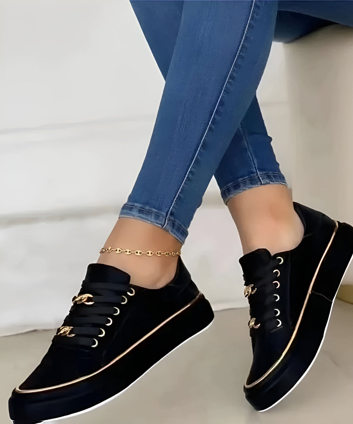 Women's Support Platform-Sole Tie-Front Sneakers – view 2