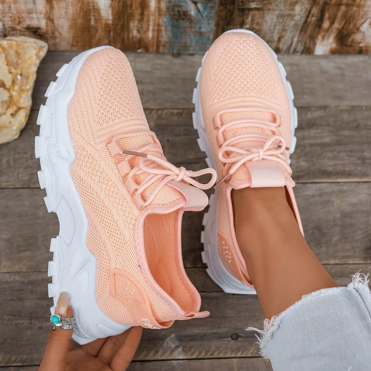 Women's Support Chunky-Knit Running Sneakers – view 5