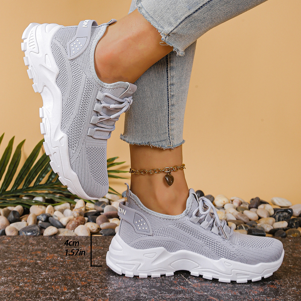 Women's Support Chunky-Knit Running Sneakers – view 6