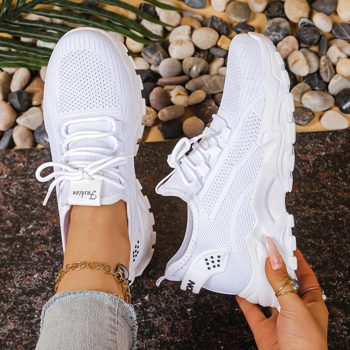 Women's Support Chunky-Knit Running Sneakers – view 7