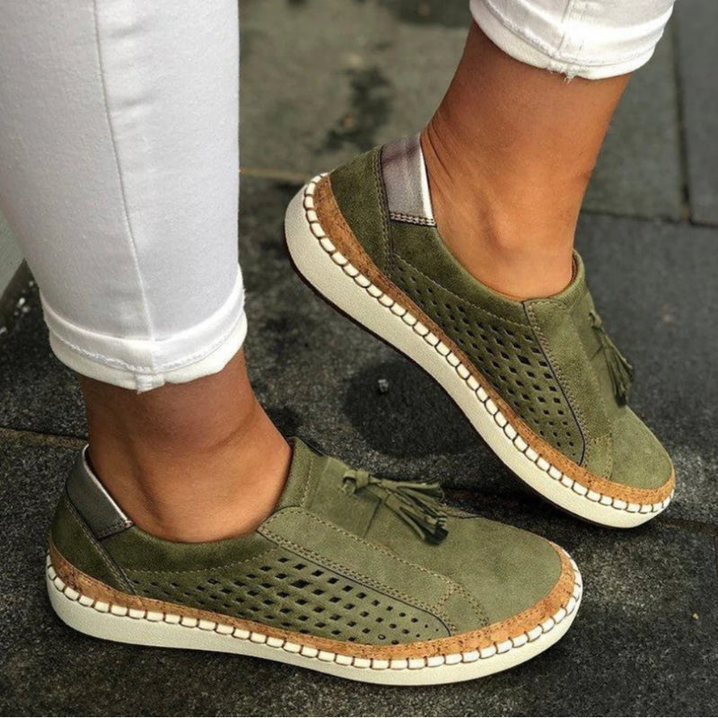 Women's Support Easy-On Walking Sneakers – Green