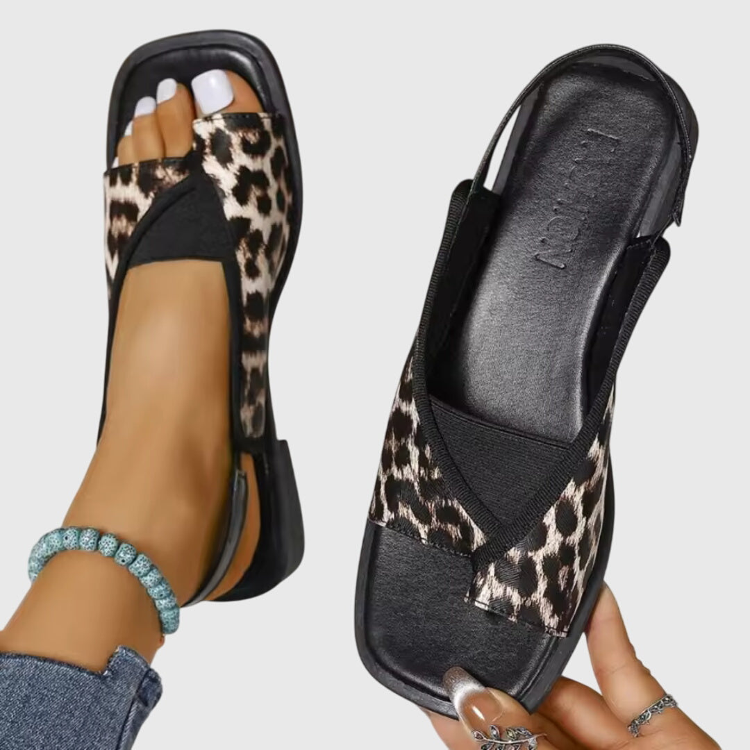Women's Support Contrast-Strap Flat-Sole Sandals – view 6