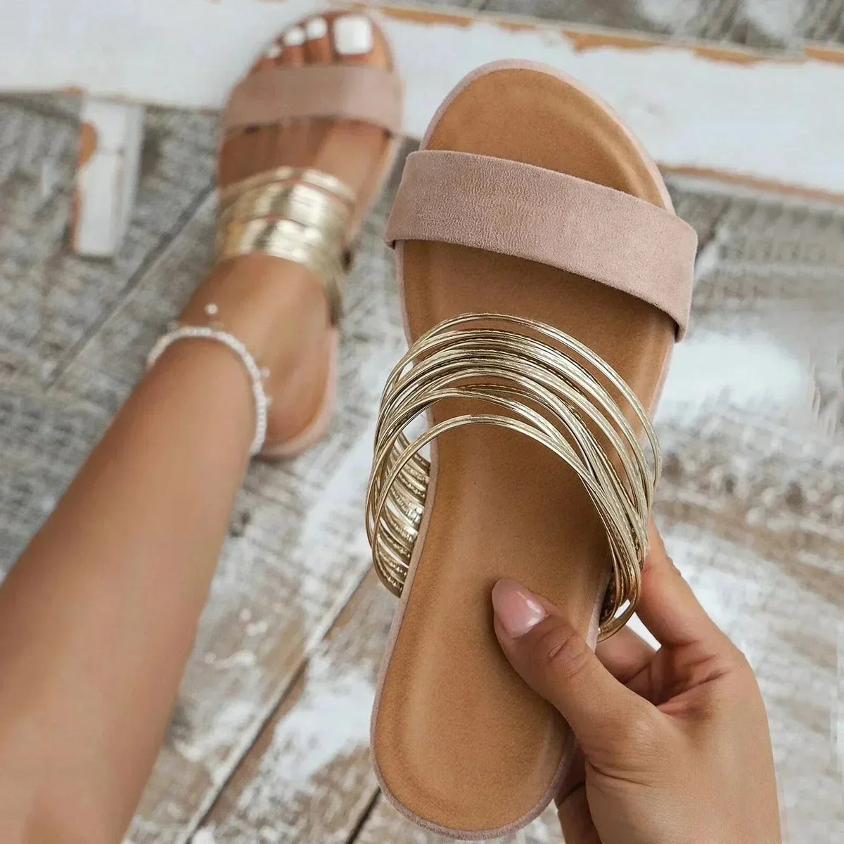 Women's Support Double-Strap Easy-On Sandals – Khaki