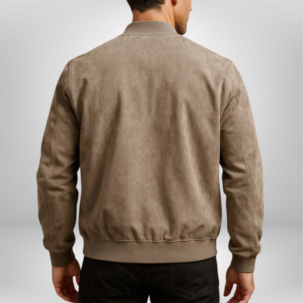Men's Leather Bomber Jacket for Layering – view 5