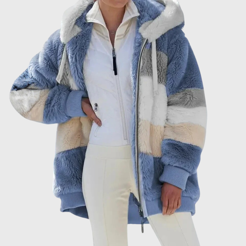 Women's Multicolor Fleece Puffer Jacket – view 2