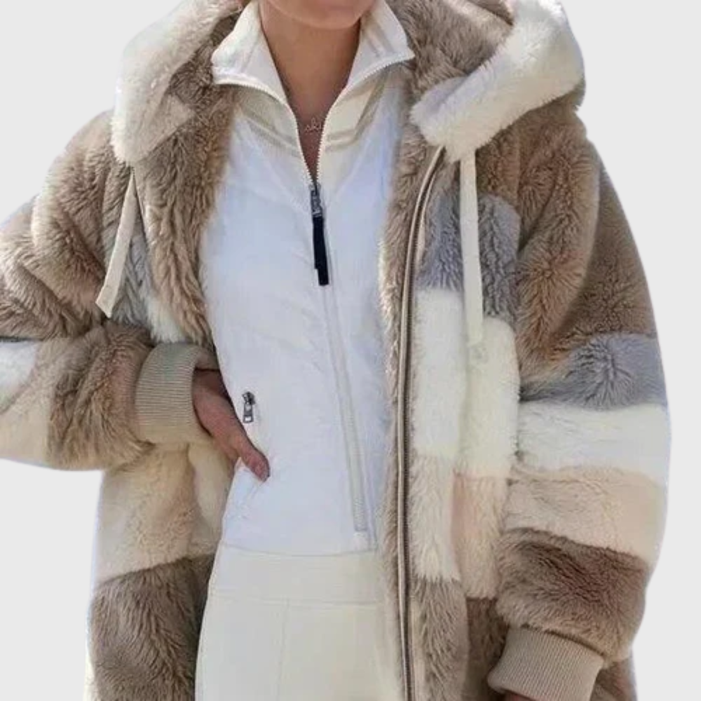 Women's Multicolor Fleece Puffer Jacket – view 5