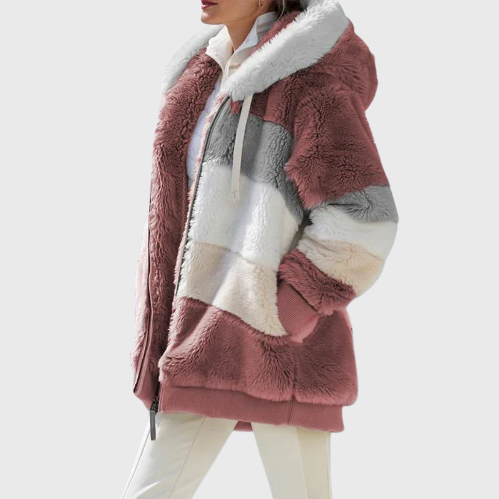 Women's Multicolor Fleece Puffer Jacket – view 7