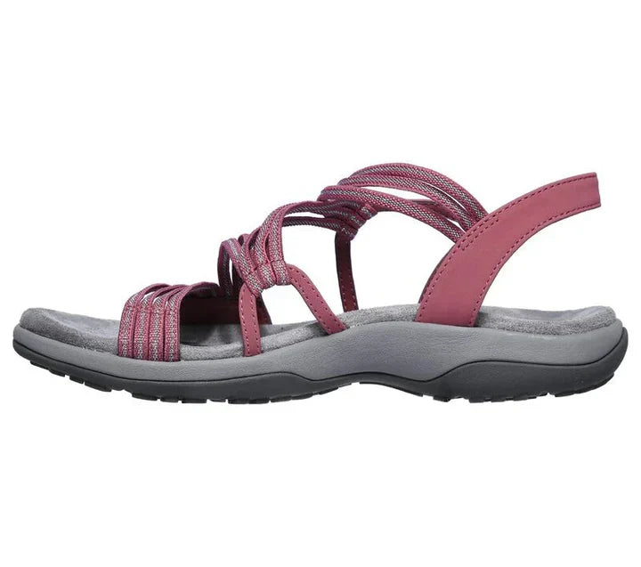 Women's Support Sporty Multi-Strap Sandals – Red