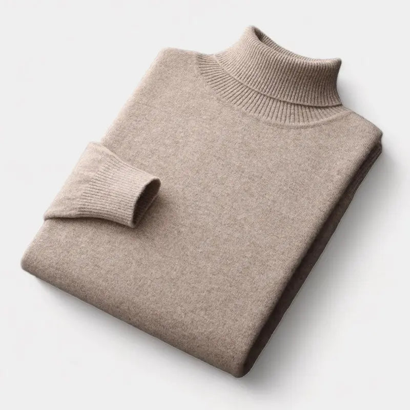 Men's Fine Merino Wool Roll-Neck Pullover – view 8