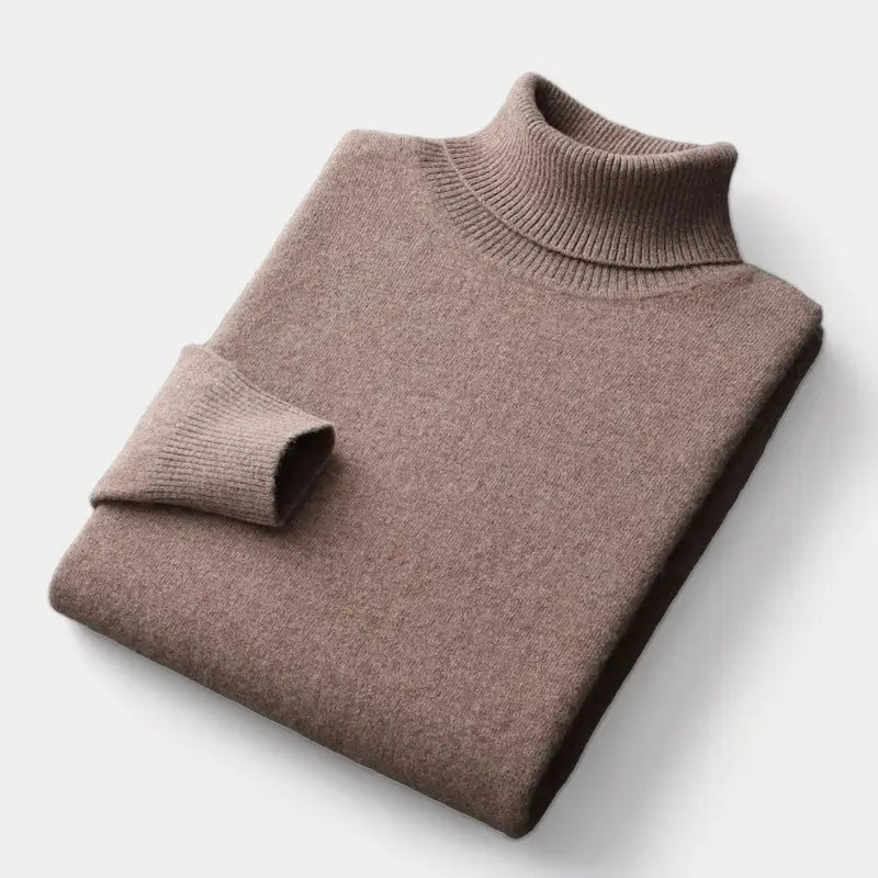 Men's Fine Merino Wool Roll-Neck Pullover – view 9