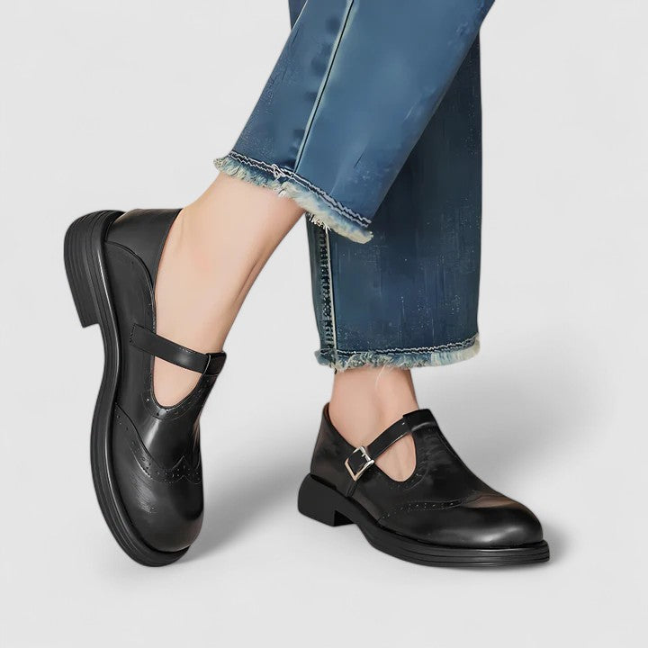 Women's Timeless Mary Jane Shoes with Orthopedic Insole – Black