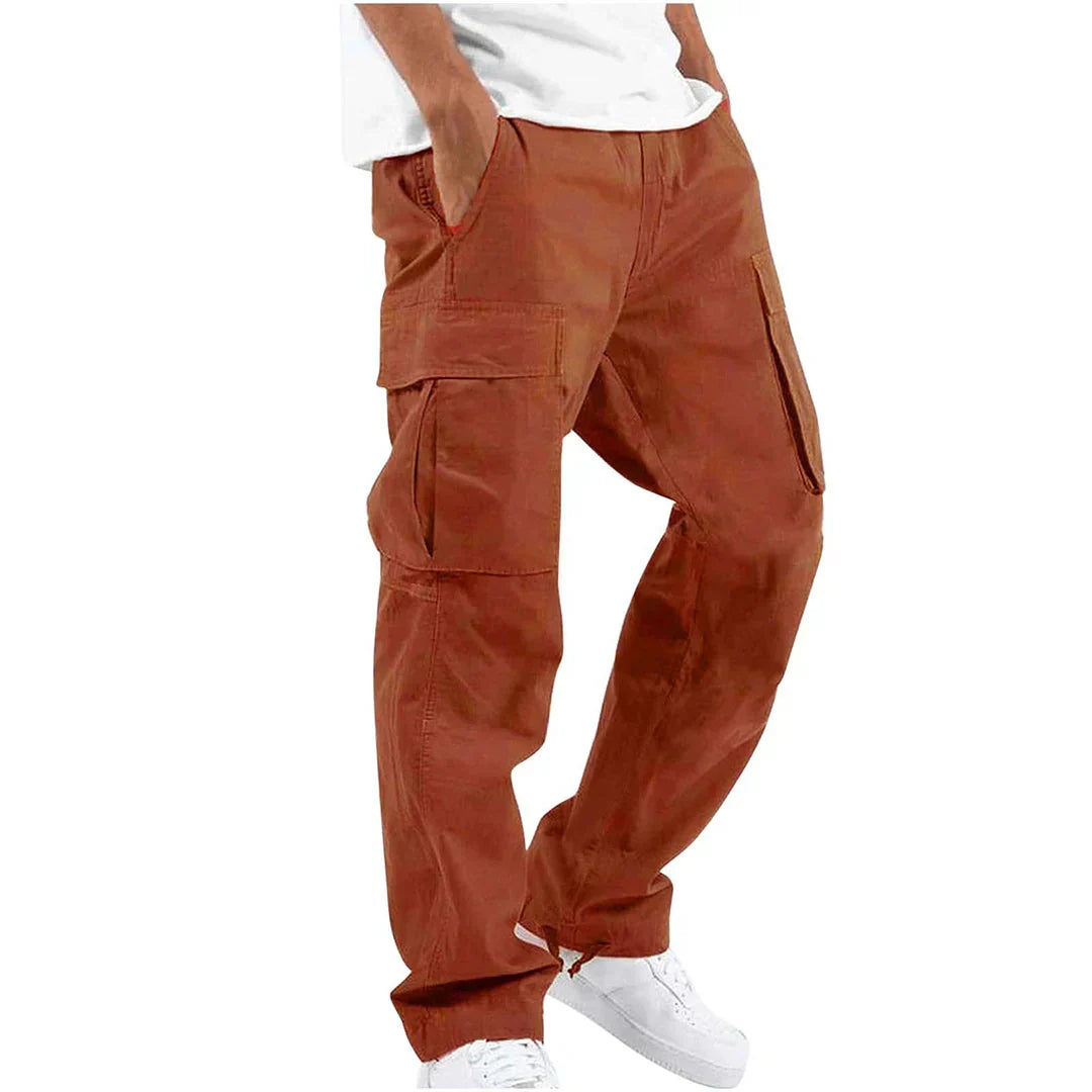 Men's Cargo Trousers for Layering – Orange