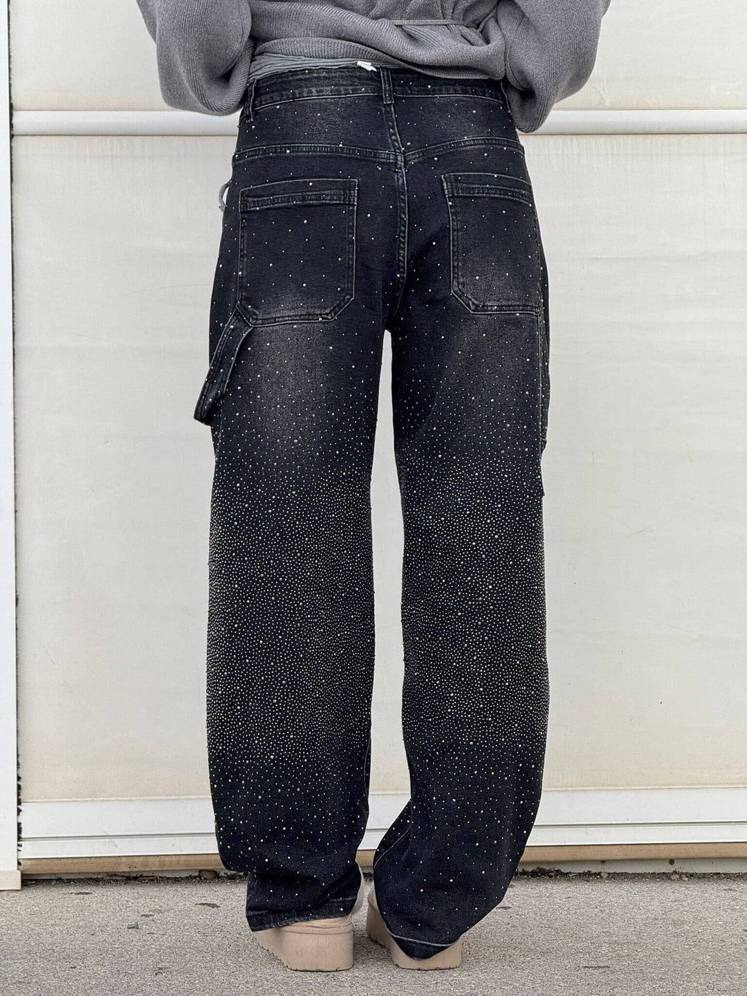 Women's Rhinestone Wide-Cut Jeans – view 6