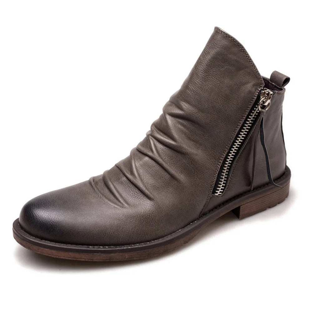 Men's Leather Chelsea Boots – Taupe