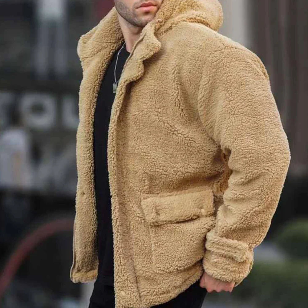 Men's Teddy Fleece Hood-Detail Jacket – view 5