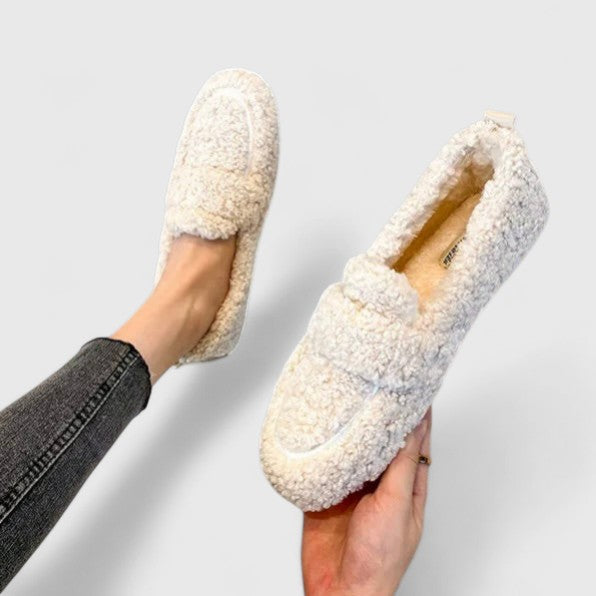 Women's Cozy Lined Support Loafers – Beige