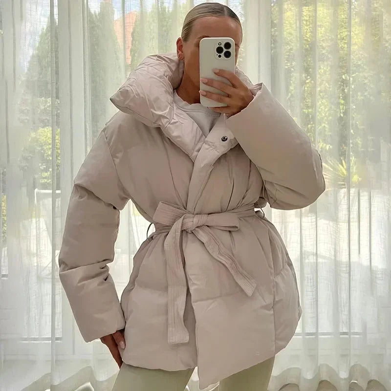 Women's Belt-Detail Puffer Jacket – view 8