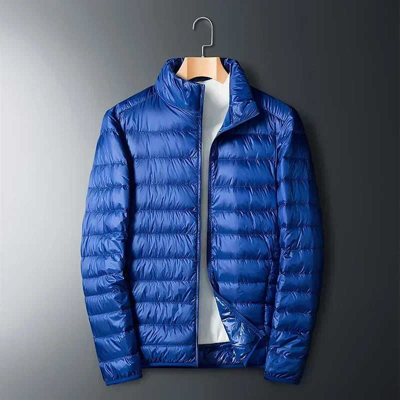 Men's Light-Weight Packable Padded Puffer Jacket – Blue