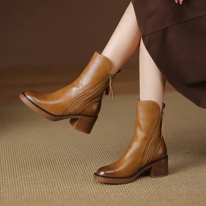 Women's Support Booties with Arch Support – Brown