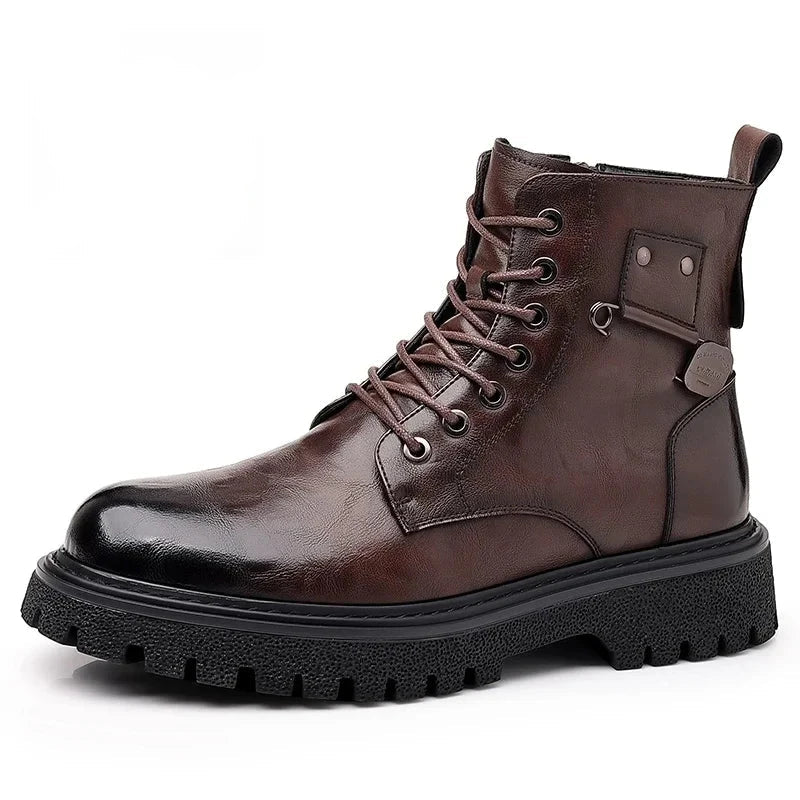 Men's Rugged All-Terrain Walking Boots – Brown