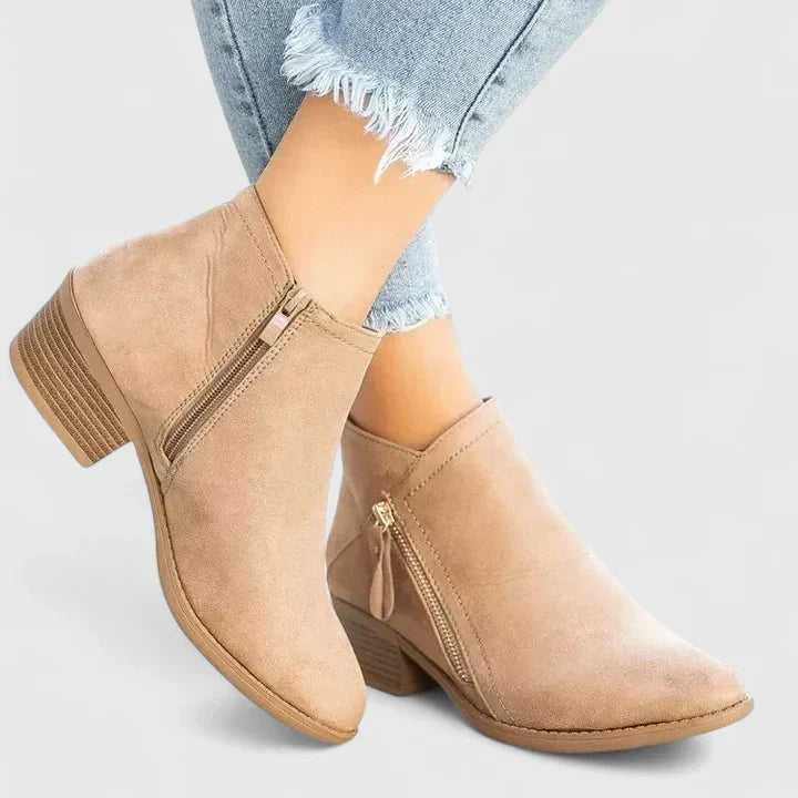 Women's Support Side-Zip Boots – Beige