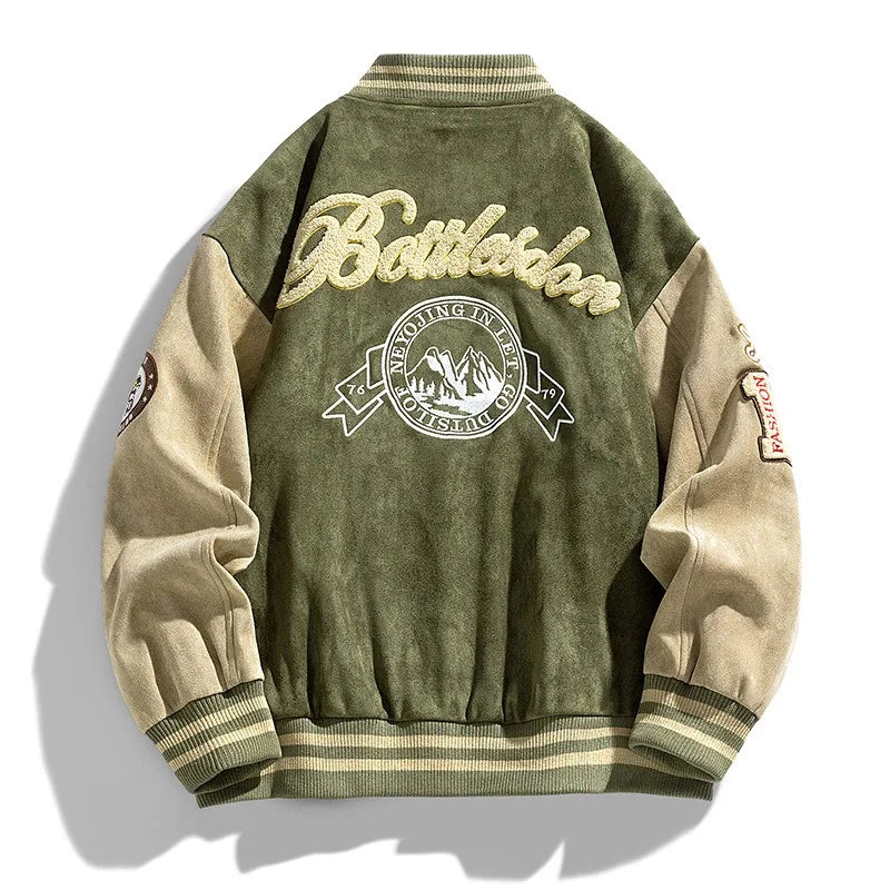 Men's Embroidery-Detail Varsity Jacket – view 3