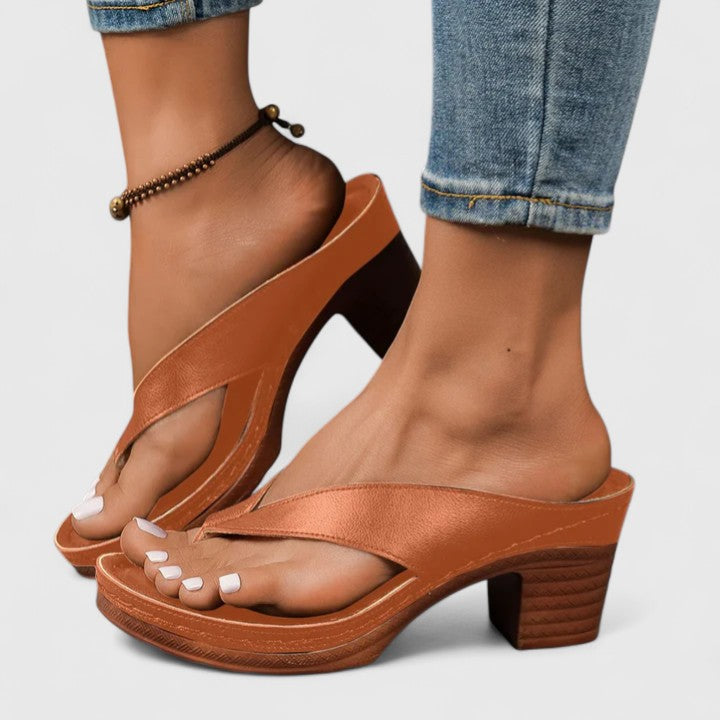 Women's Ergonomic Support Heels – Brown