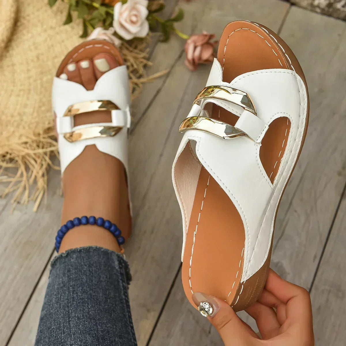 Women's Support Wedge-Heel Sandals with Non-Slip Sole – view 3