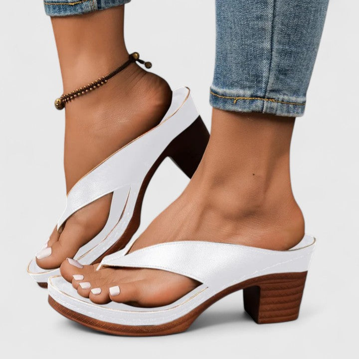 Women's Ergonomic Support Heels – White