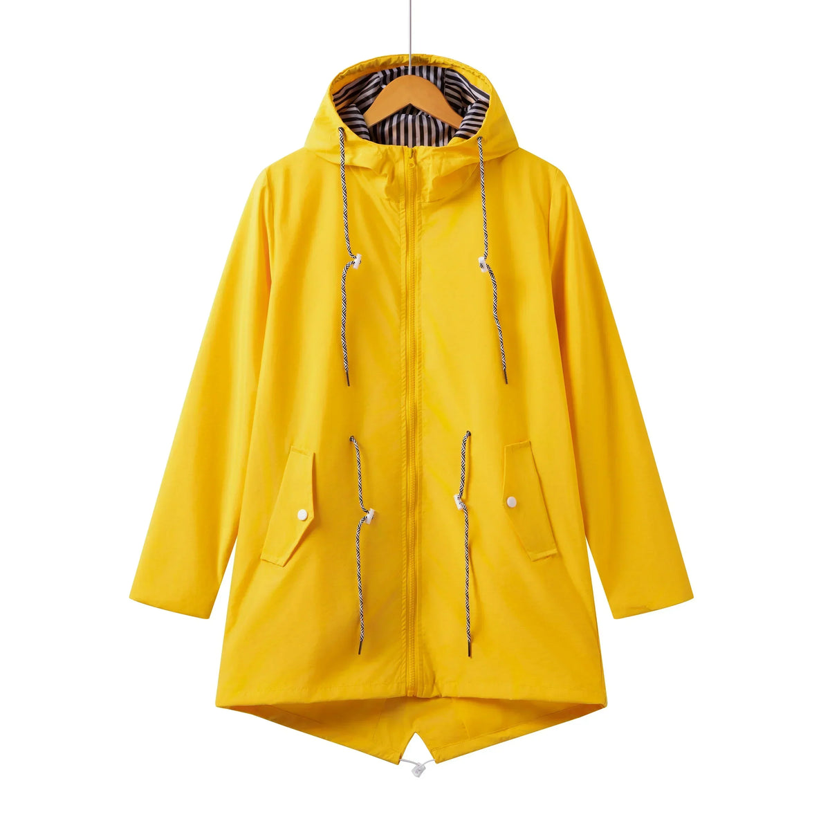 Women's Hood-Detail Full-Zip Parka – Yellow