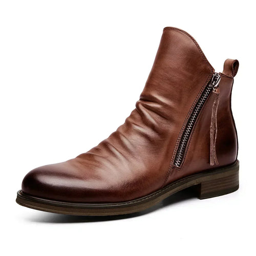Men's Leather Chelsea Boots – Brown