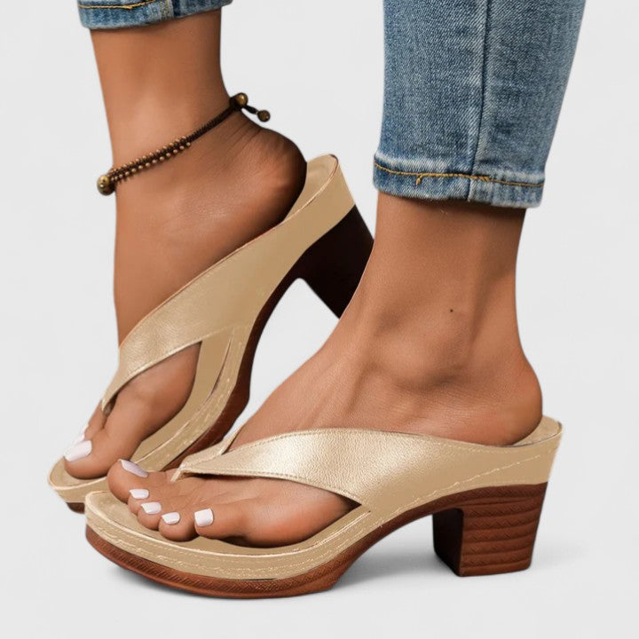 Women's Ergonomic Support Heels – Gold