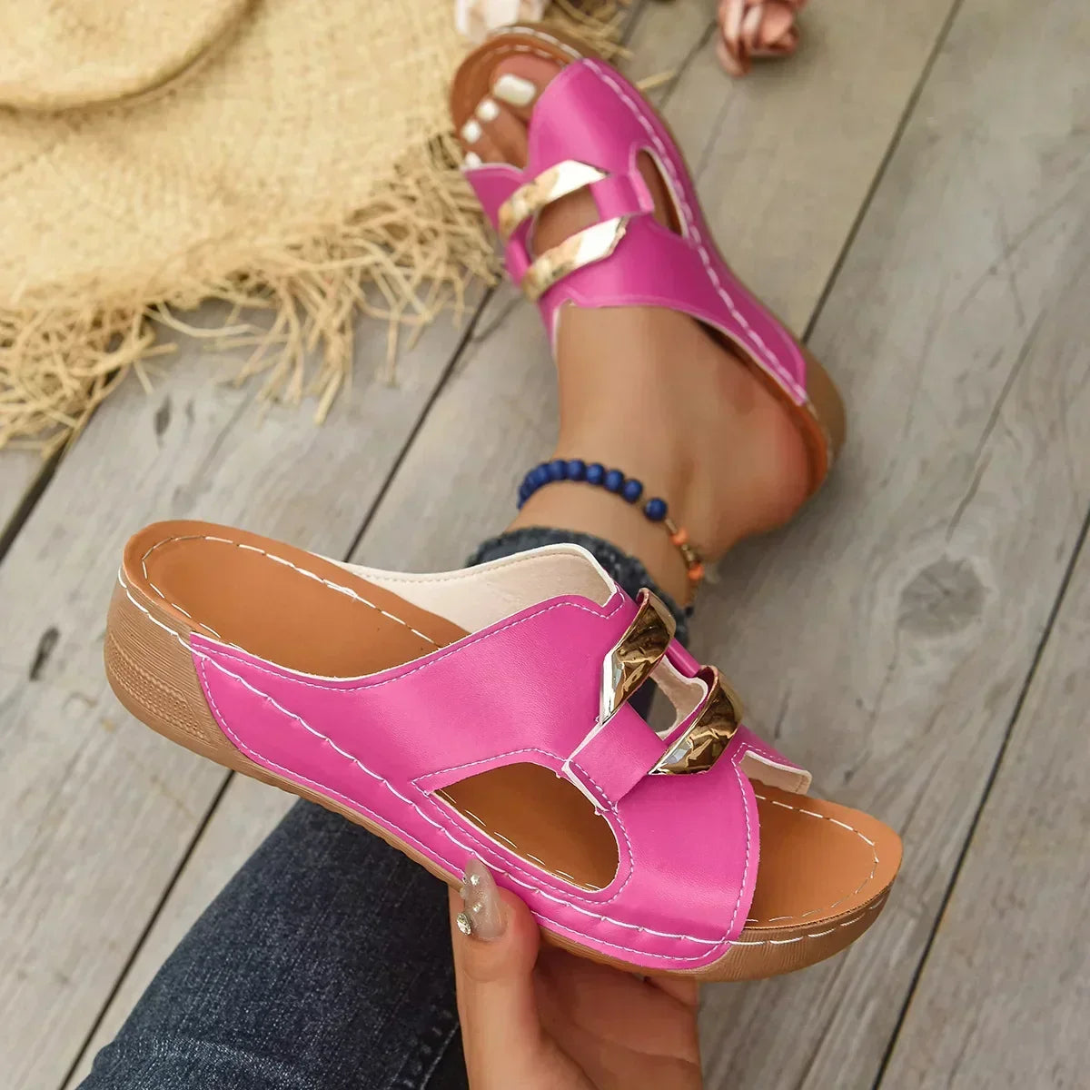 Women's Support Wedge-Heel Sandals with Non-Slip Sole – view 1