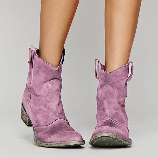 Women's Suede-Finish Western Booties – view 5