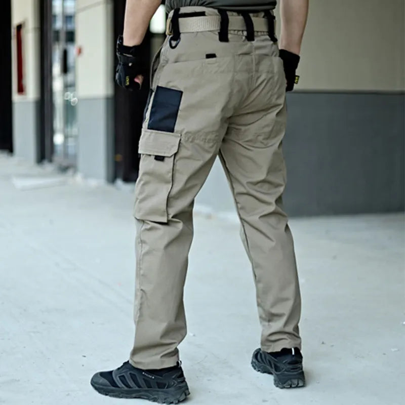 Men's Camouflage Ripstop-Weave Cargo Pants for Outdoor Wear – Khaki
