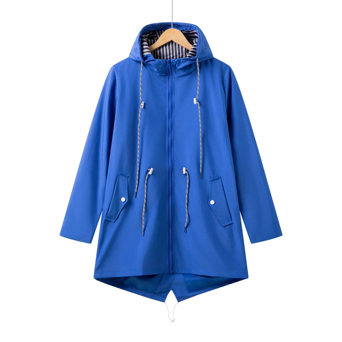 Women's Hood-Detail Full-Zip Parka – Blue