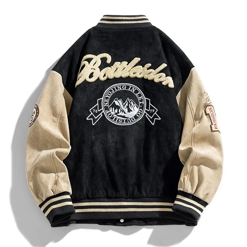 Men's Embroidery-Detail Varsity Jacket – view 4