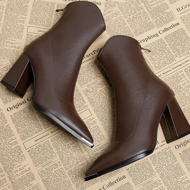 Women's Pointed-Toe Block-Heel Booties – view 7