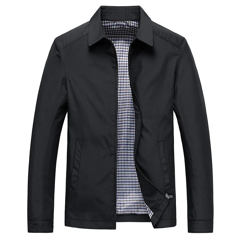 Men's Light-Weight Weatherproof Rain Jacket – Black