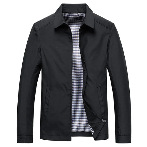 Men's Light-Weight Weatherproof Rain Jacket – Black