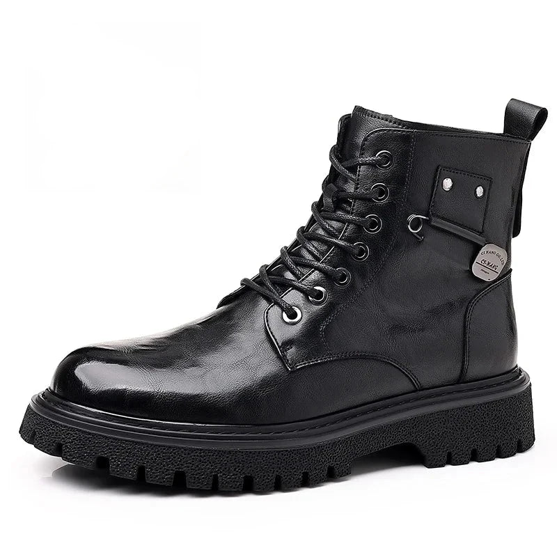 Men's Rugged All-Terrain Walking Boots – Black