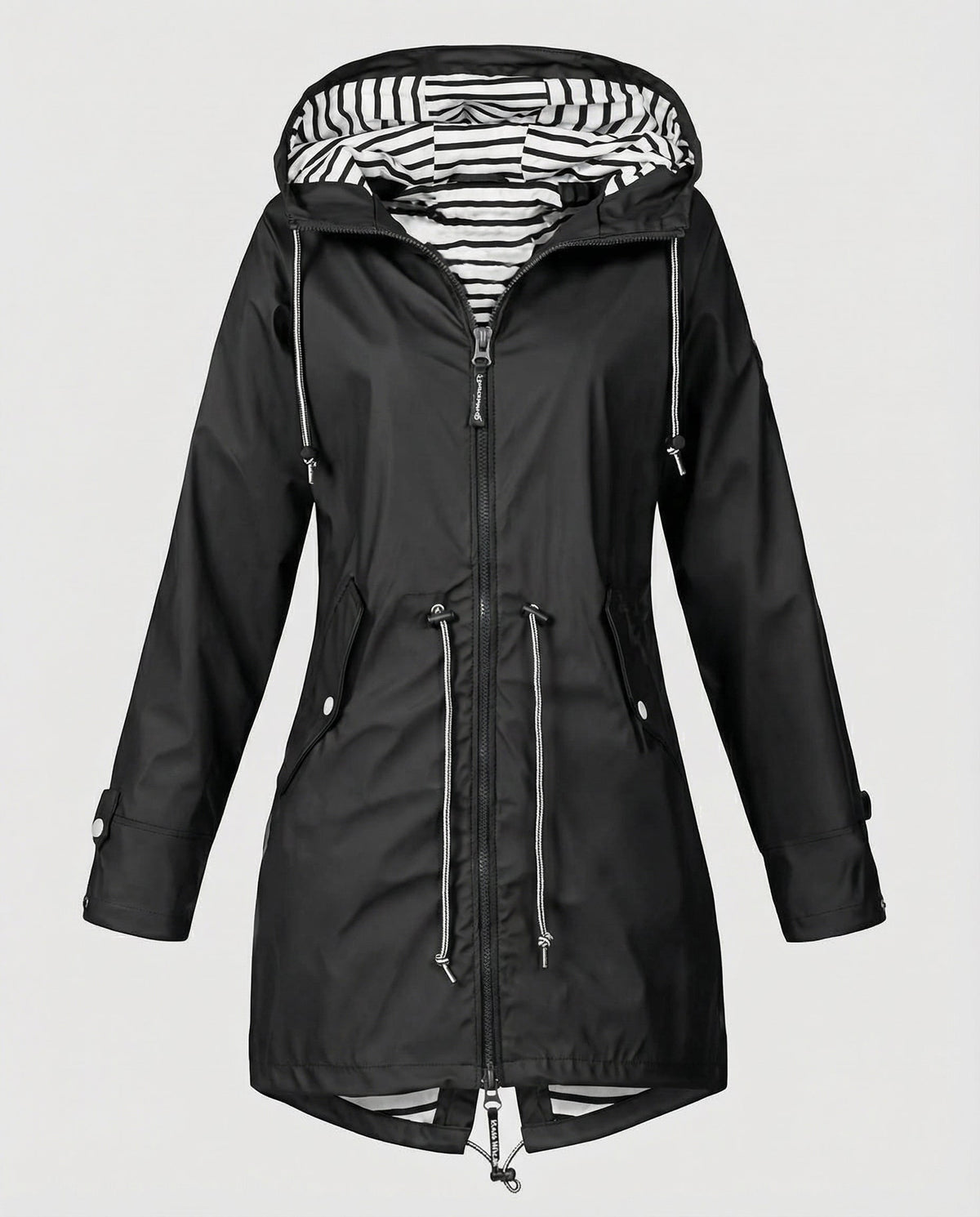 Women's Water-Repellent Hood-Detail Raincoat – view 7