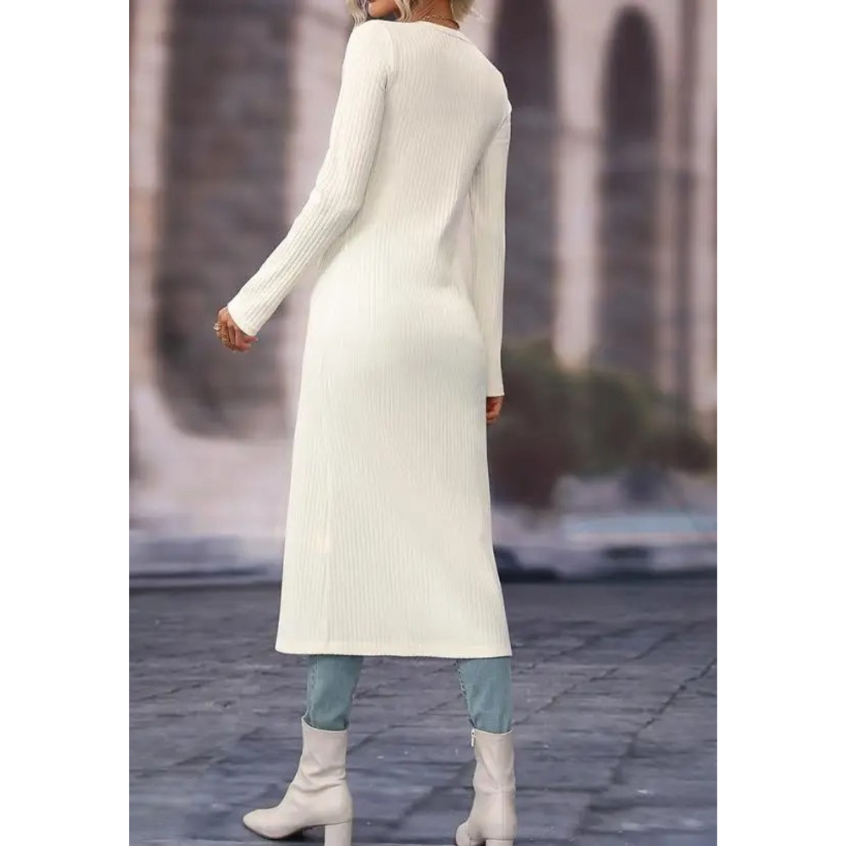 Women's Longline V-Neckline Button-Front Jacket – view 7