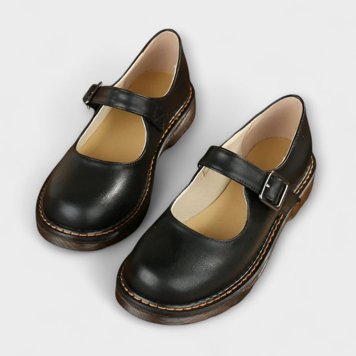 Women's Support Mary Jane Buckle-Detail Shoes – Black
