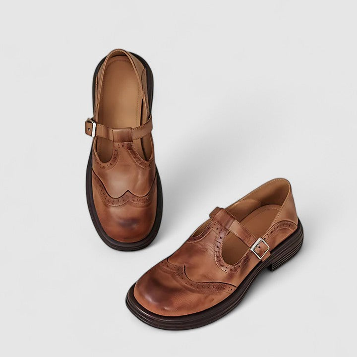 Women's Timeless Mary Jane Shoes with Orthopedic Insole – Brown