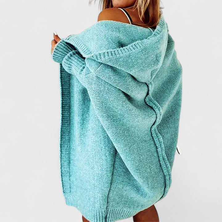 Women's Comfortable Easy-Fit Knit Cardigan – Blue