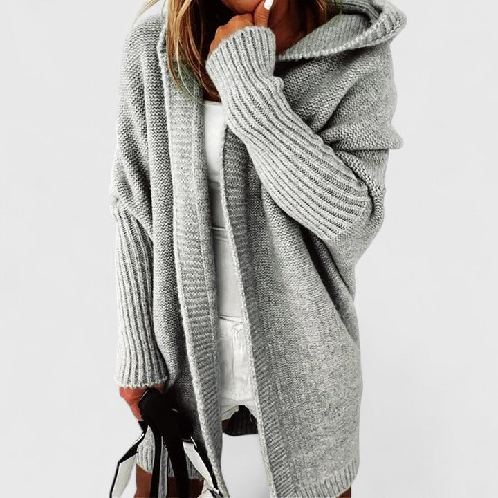 Women's Comfortable Easy-Fit Knit Cardigan – Gray