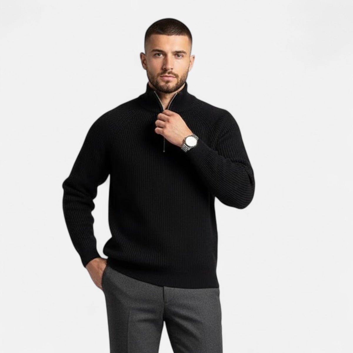Men's Loose-Fit Fine Knit Pullover – view 5