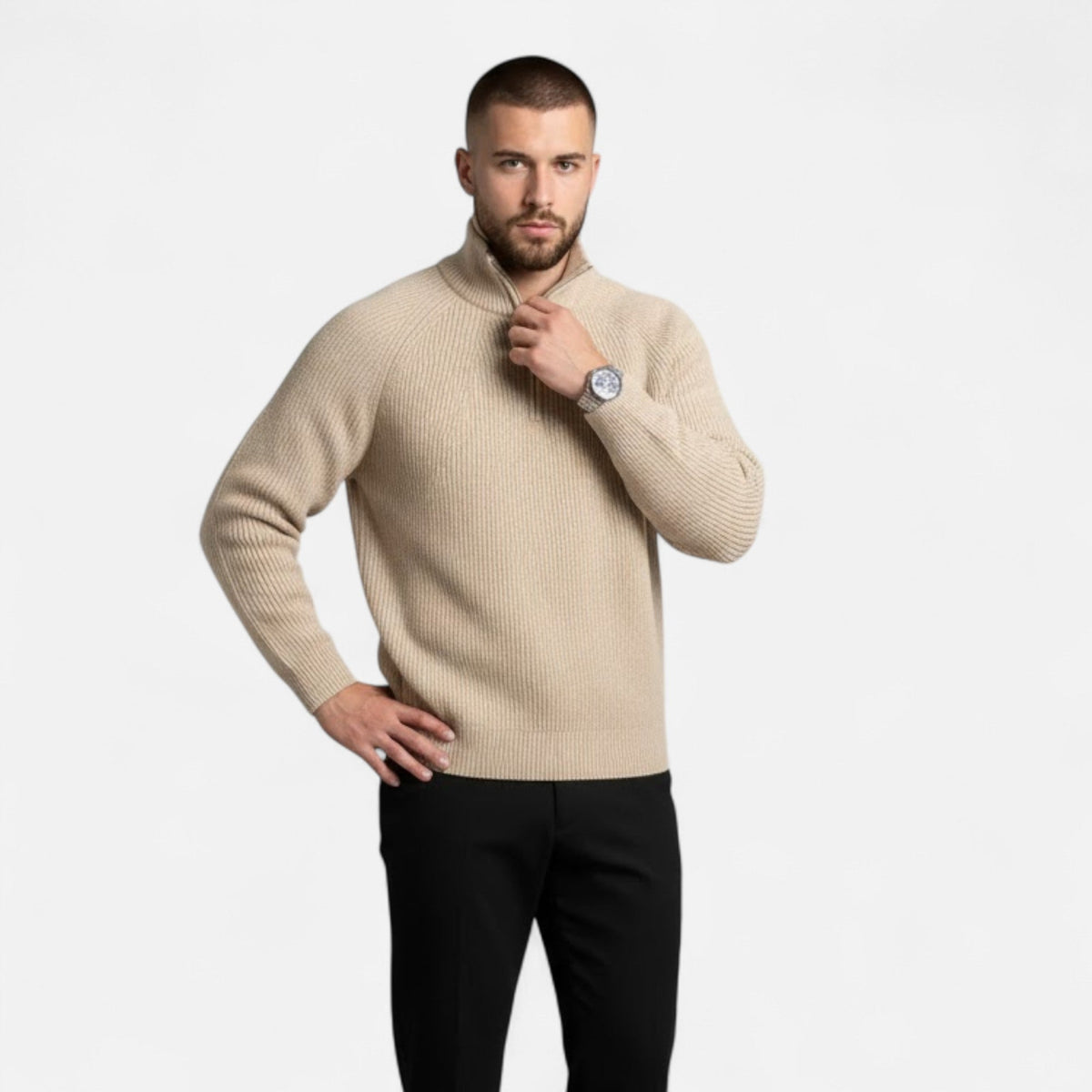 Men's Loose-Fit Fine Knit Pullover – view 2