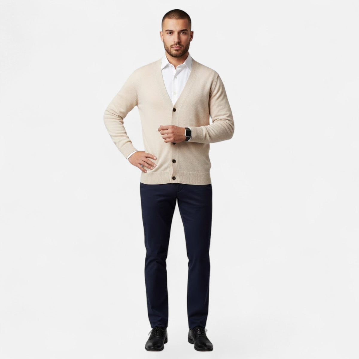 Men's Wool-Blend V-Neckline Knit Cardigan – view 5